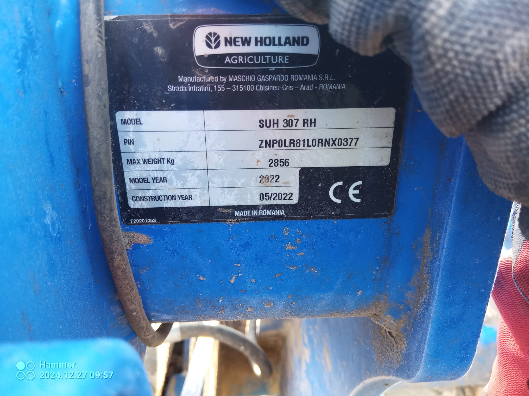 Pług dłutowy New Holland SUH 307 RH