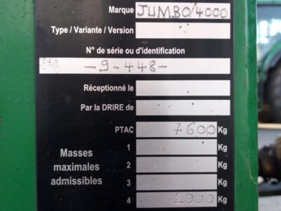 Przyczepa/ rozsiewacz do nawozów Jumbo Perrein 400