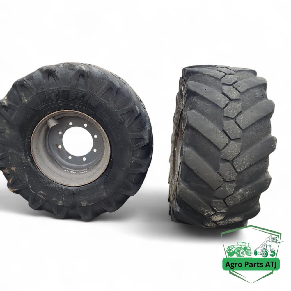 Koło R19.5 Michelin 445/70R19.5 do Mecalac 12 MTX – kompletne, gotowe do montażu