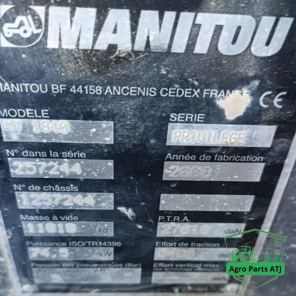 Manitou MT 1840 2008r.Parts,Części