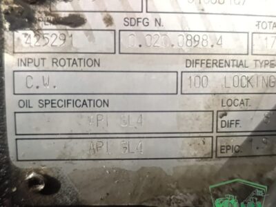 Przedni Most 425291 Carraro 20.45 Deutz-Fahr 250 TTV