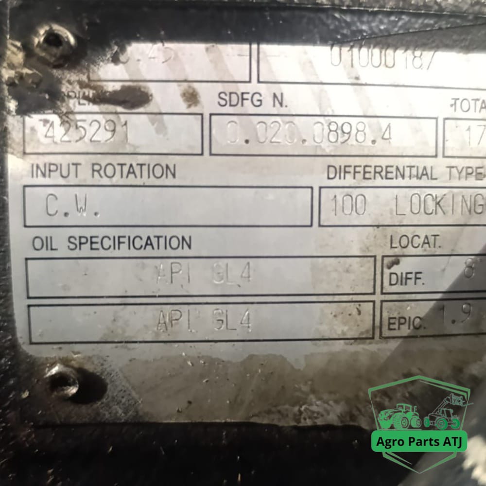 Przedni Most 425291 Carraro 20.45 Deutz-Fahr 250 TTV