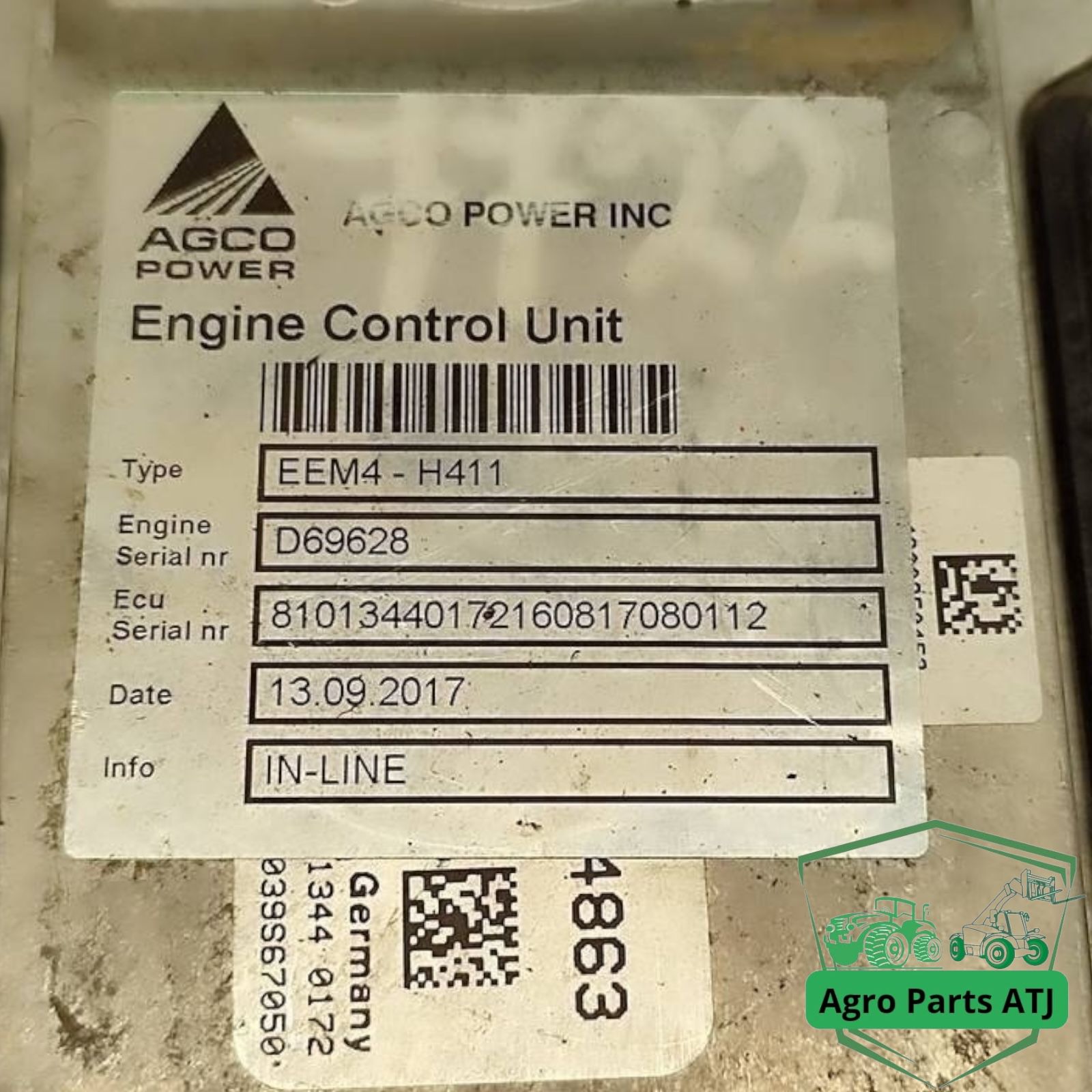 Sterownik ECU EEM4 Komputer silnika AGCO POWER D49FSR – Massey Ferguson 7722