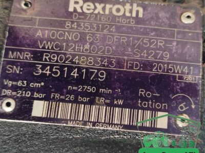 Pompa hydrauliczna AL A10CNO 63 DFR1/52R Rexroth Steyr 6175 CVT