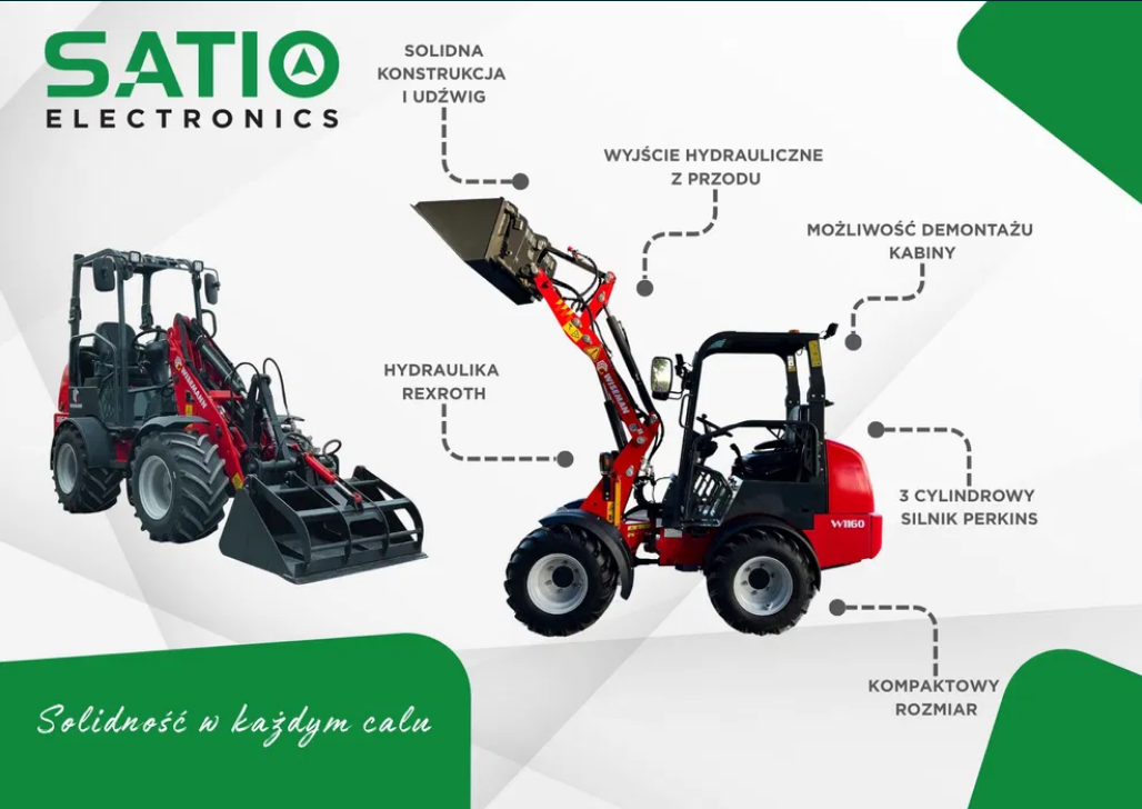 Mini-Ładowarka WISEMANN W1160 | Hydraulika REXROTH | Silnik Perkins