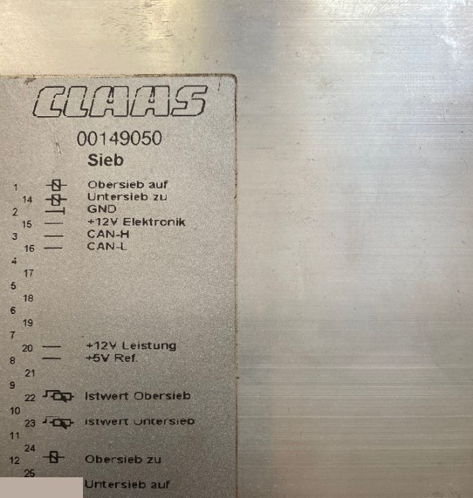 Claas Lexion 520 530 560 570 Moduł Sterownik Sieb 00149050