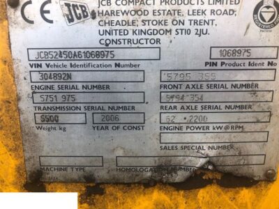 JCB 524-50 - Karetka Siłownik Wychyłu Siłownik Wysuwu