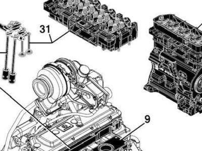 John Deere R520109, RE553422, RE523430, RE567121 - Głowica cylindrów