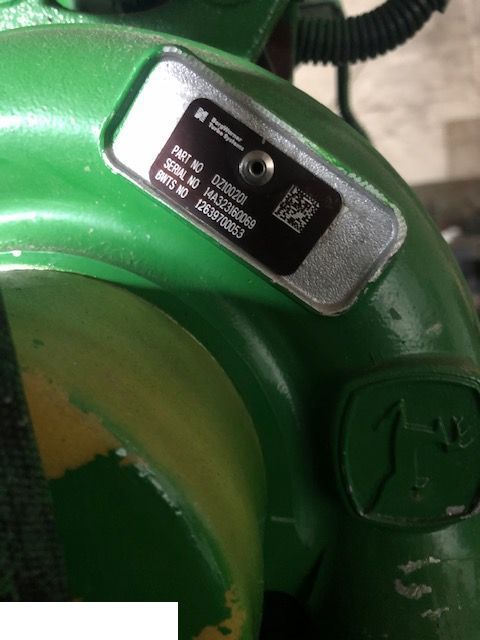John Deere - Turbospręźarka Borg Warner Dz100201