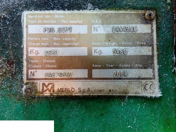 ŁADOWARKA TELESKOPOWA Merlo p26.6 spt - CZĘŚCI - Silnik Pompa Paliwowa Felgi Most
