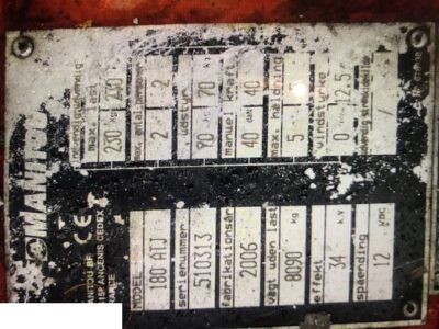 Manitou 180 ATJ Wieniec Obrotu - [Części]