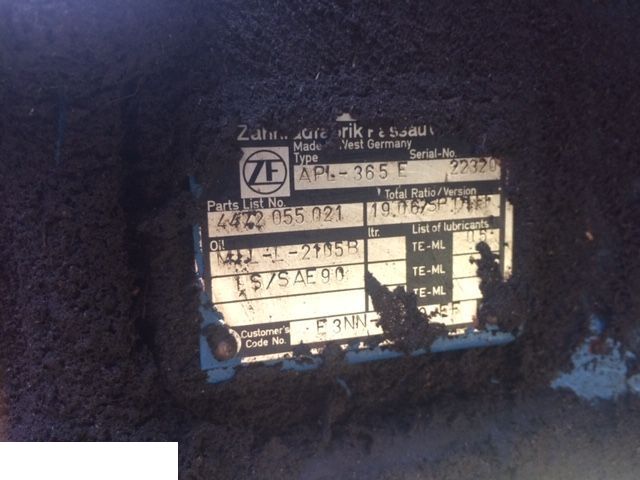 Most napędowy ZF APL 365