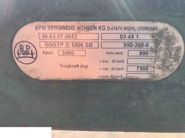 Oś Tandem BPW Z Kołami