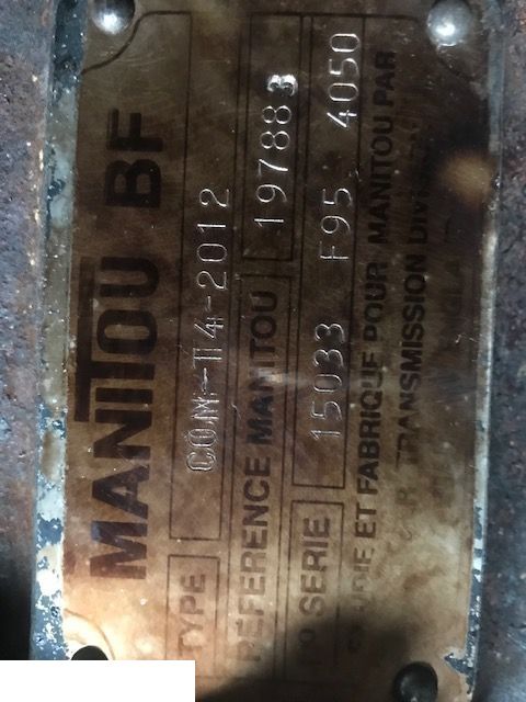 Skrzynia Manitou - Części Com-T4-2012