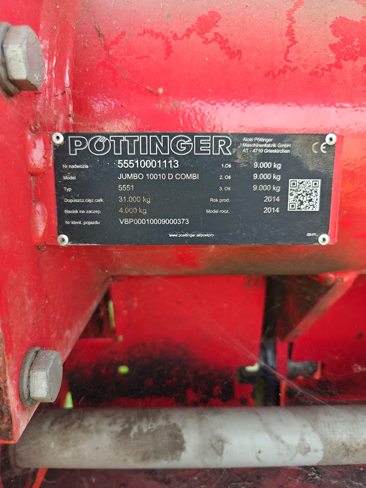 Pöttinger JUMBO 10010 | 2014 | ISOBUS | skrętne osie | stan bdb