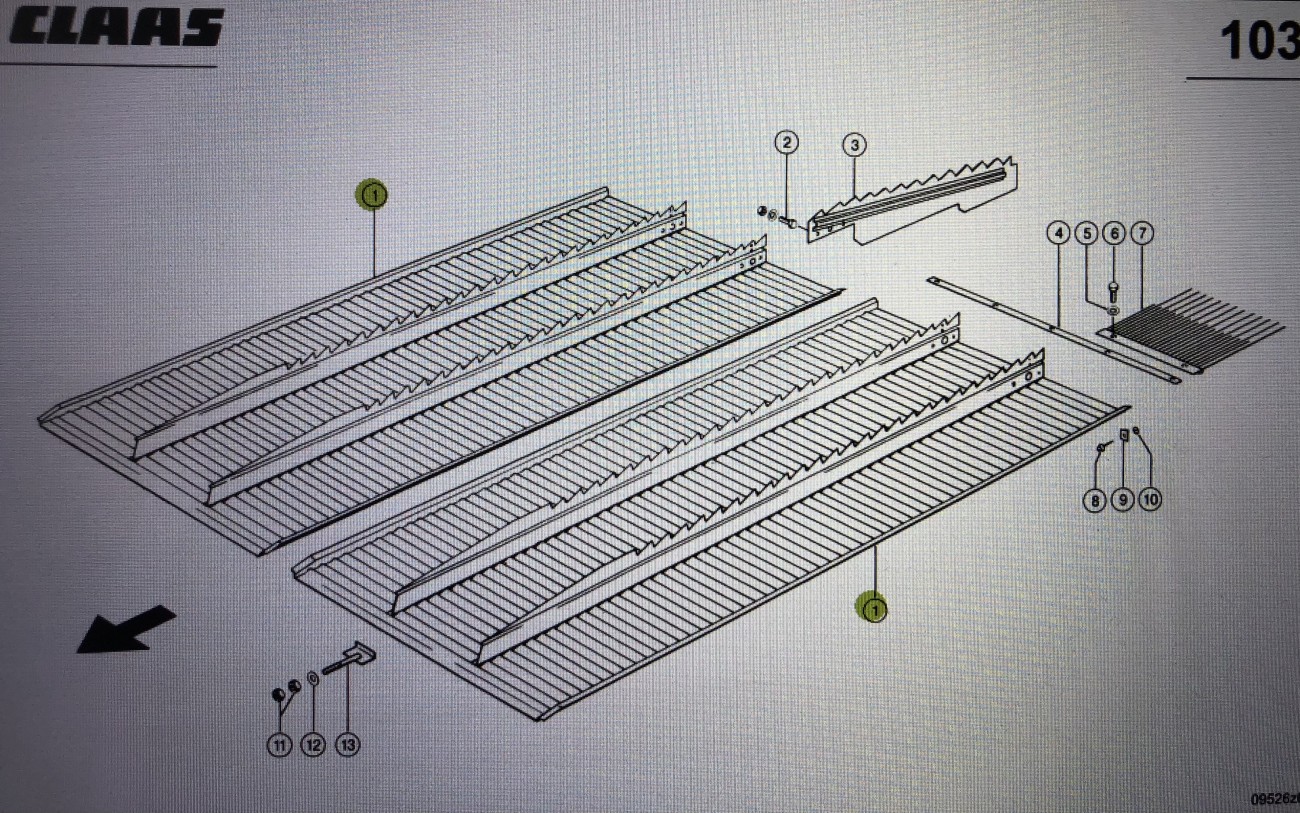Blacha Stopnia Claas Mega 370-340 Nr kat. części 000 662 664 0 Nr kat. części 000 662 664 0
