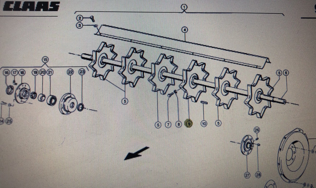 Dno Odrzutnika do Claas Mega 370/340 Nr kat. części 000 634 977 0 Nr kat. części 000 634 977 0