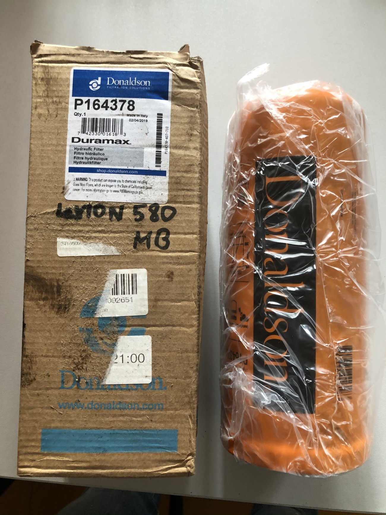 Donaldson Filtr Hydrauliczny P164378