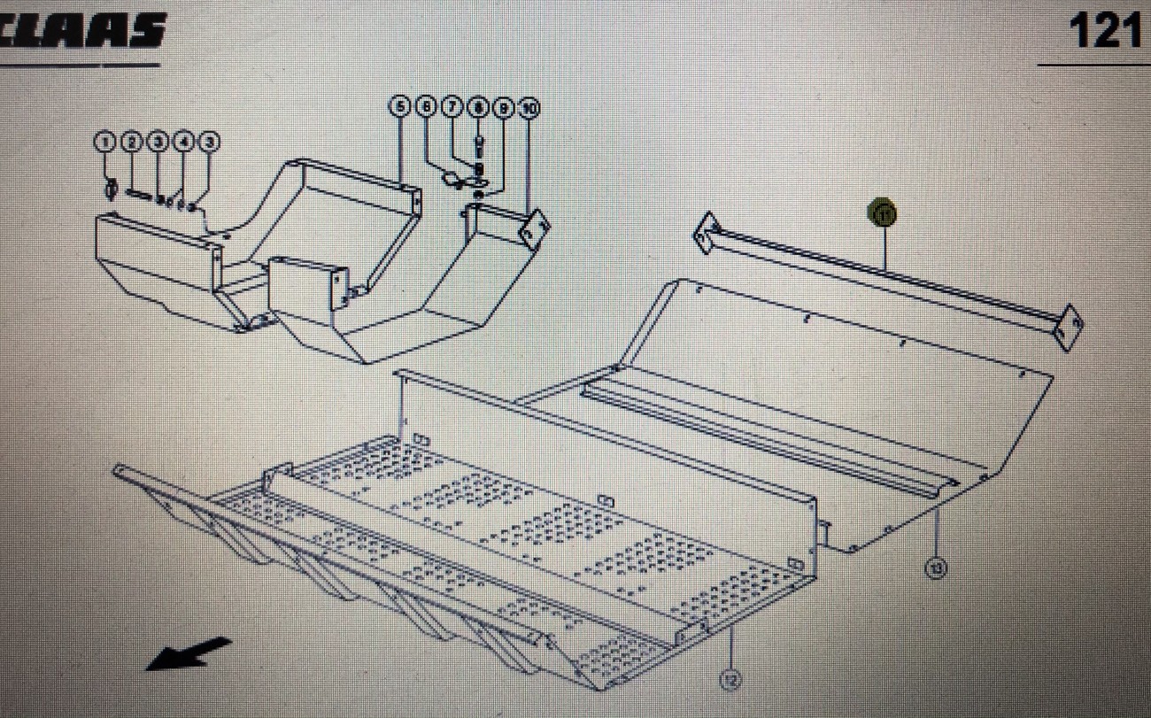 Dżwigar poprzeczny Class Mega 370-340 Nr kat. 000 687 494 0 Nr kat. 000 687 494 0