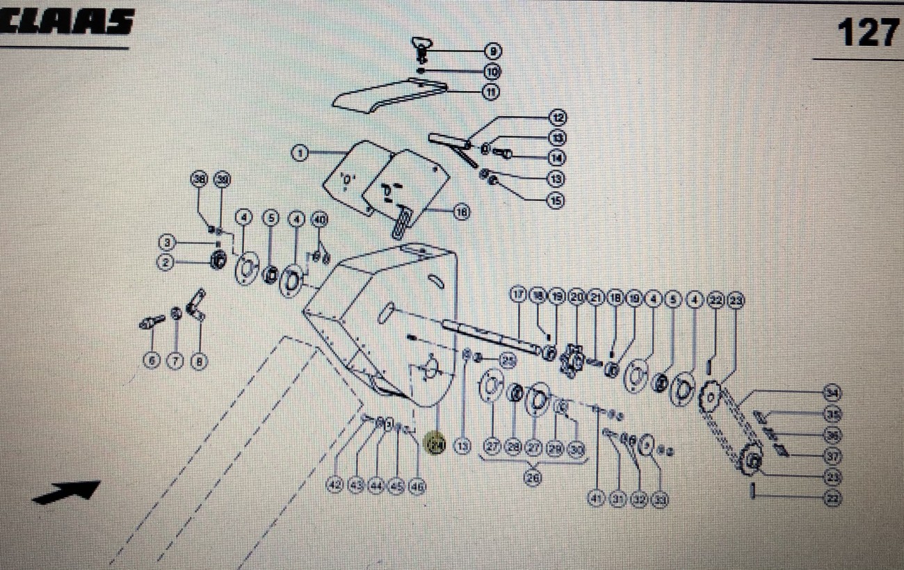 Głowica przenośnika Class Mega 370-340 Nr kat. 000 725 475 2 Nr kat. 000 725 475 2