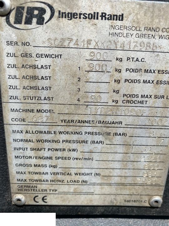 Ingersoll Roll Compressor - Kompresor