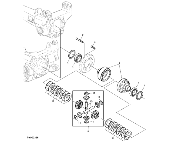 John Deere 7530 Premium - Dyferencjał AL175768