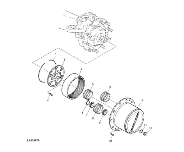 John Deere 7530 Premium - Pierścień wewnętrzny AL175774