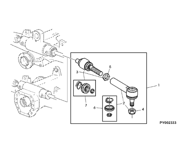 John Deere 7530 Premium - Przegub kulowy AL209419