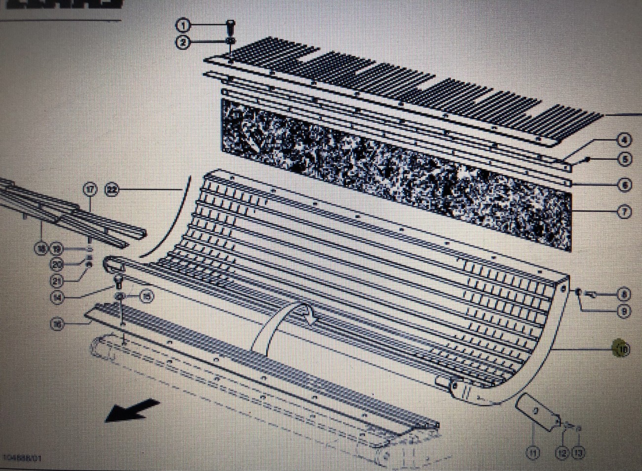 Klepisko Claas Mega 370-340 Nr kat. części 000 777 531 0 Nr kat. części 000 777 531 0