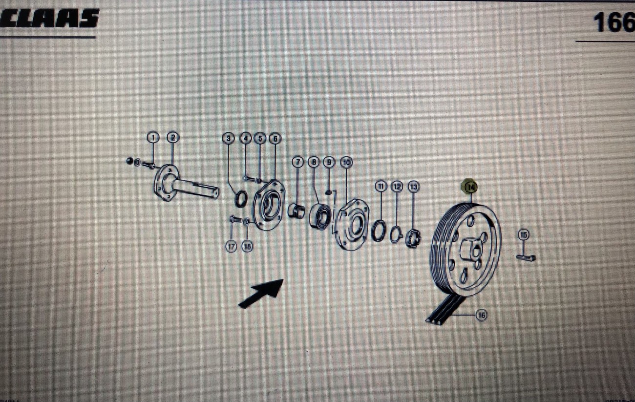 Koło pasowe Claas Mega 370-340