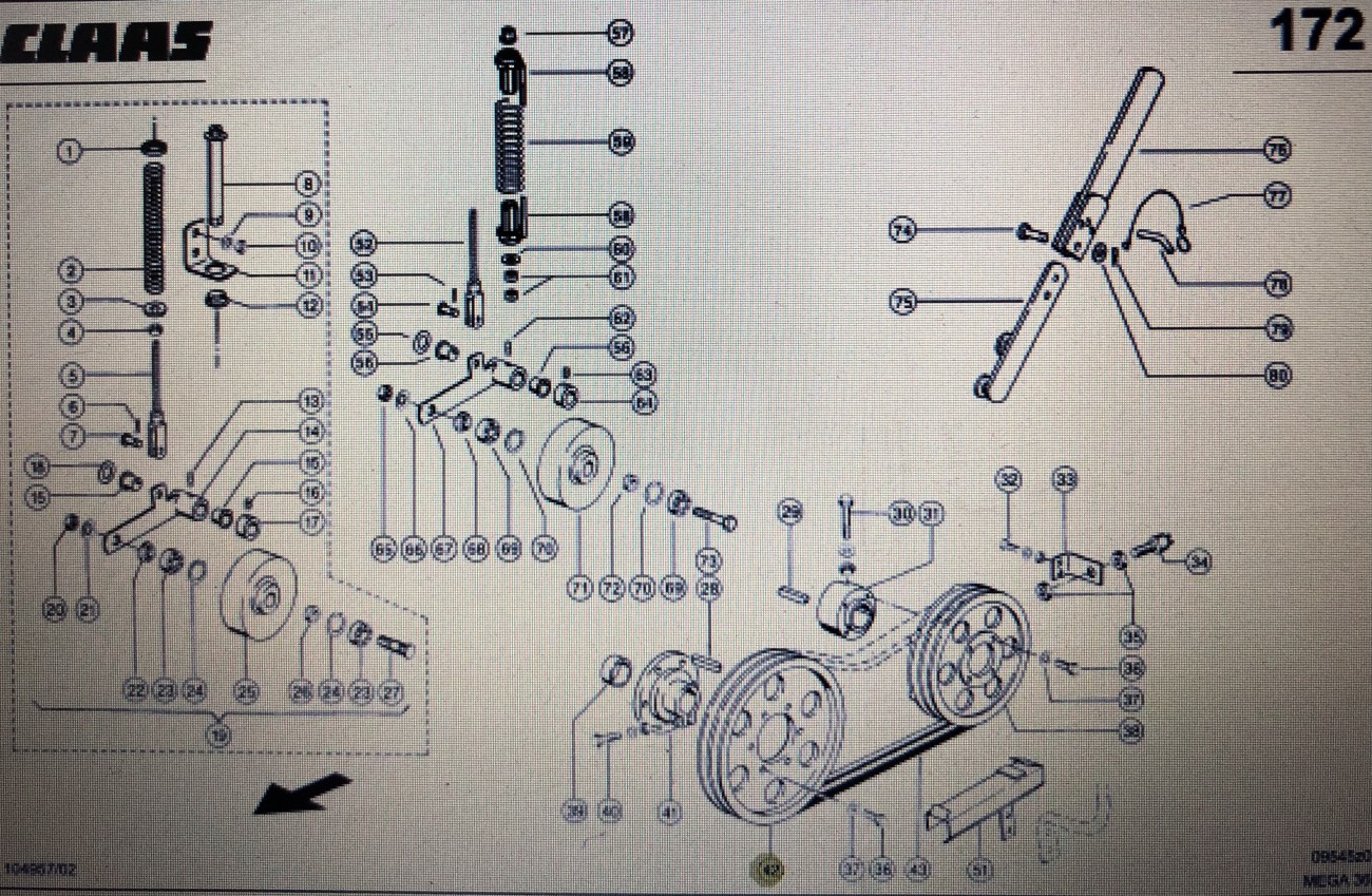 Koło pasowe Class Mega 370-340 Nr kat. 000 661 397 0 Nr kat. 000 661 397 0