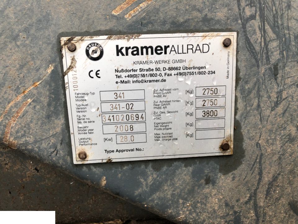 Kramer Allrad 280 341-02 Radlader - Części - Zwolnica