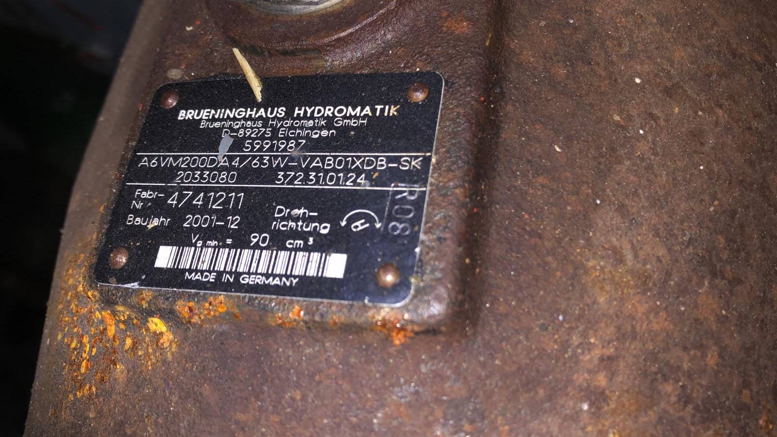 Liebherr L564 - Silnik Hydrauliczny - Silnik Jazdy - Hydromotor ~ a6vm200da4/63W - VAB01XDB-SK [2033080] 372.31.01.24