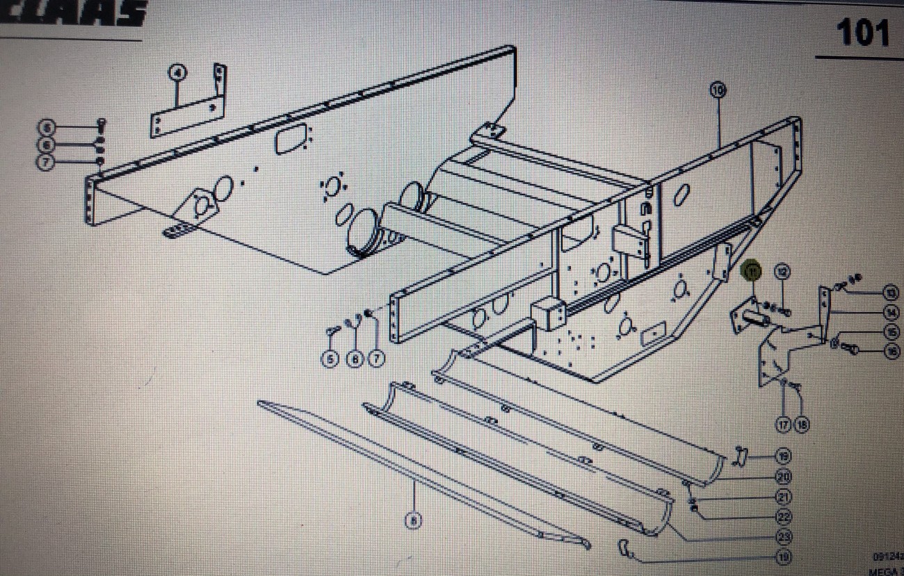Łoźysko Claas Mega 370-340 Nr kat. części 000 647 451 2 Nr kat. części 000 647 451 2