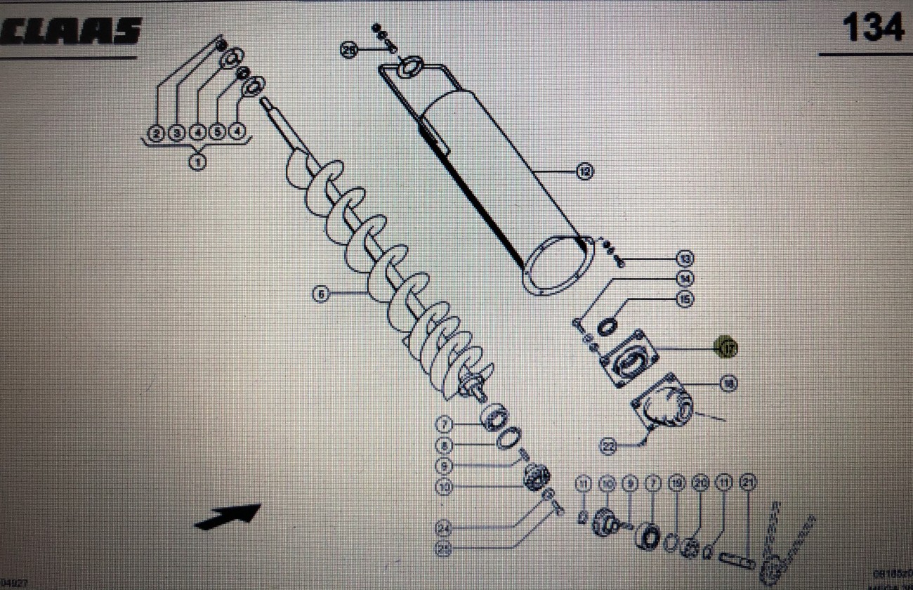 Mocowanie główki Class Mega 370-340 Nr kat. 000 647 510 1 Nr kat. 000 647 510 1