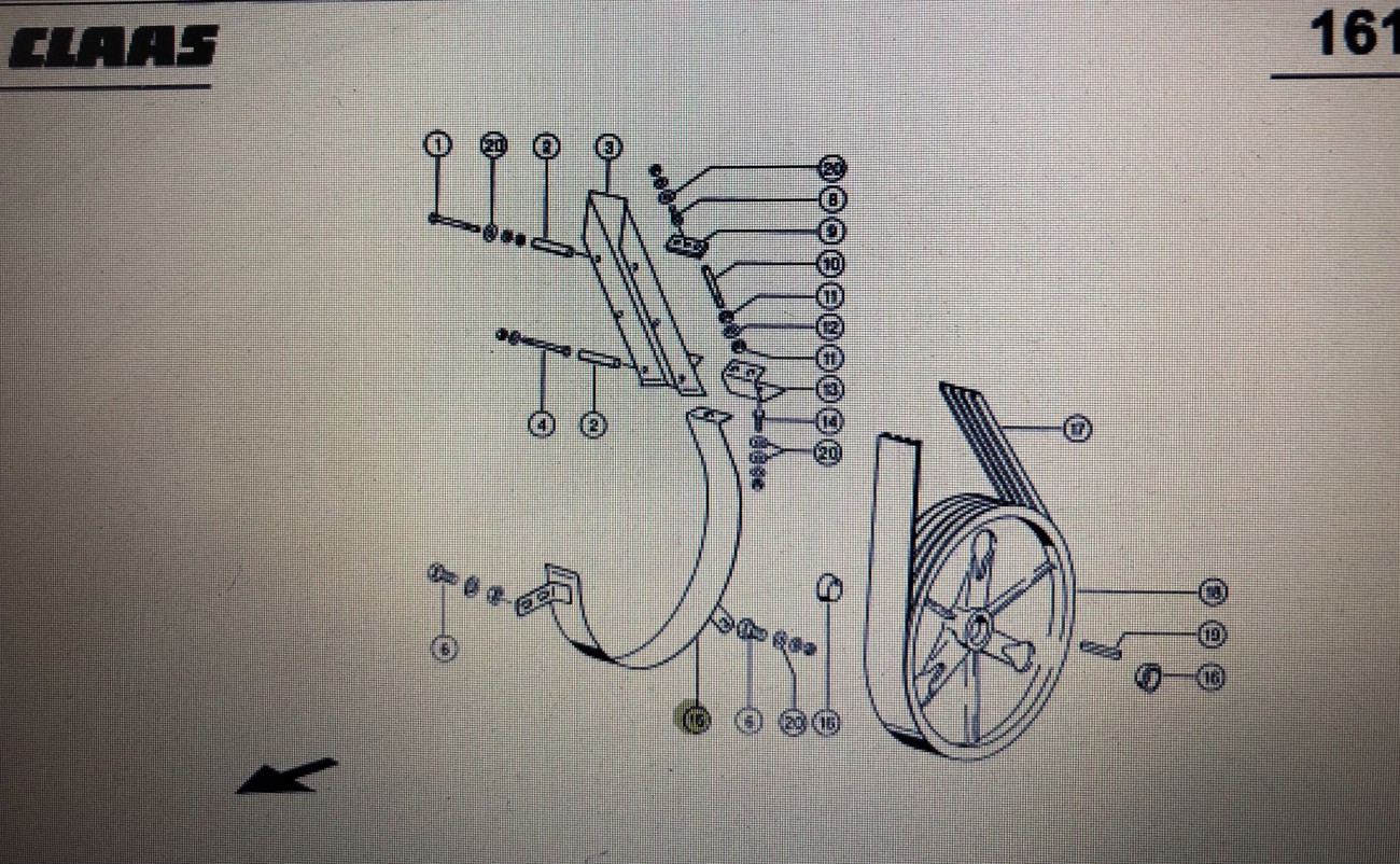 Obręcz Claas Mega 370-340 Nr kat. 661 403 0 Nr kat. 661 403 0