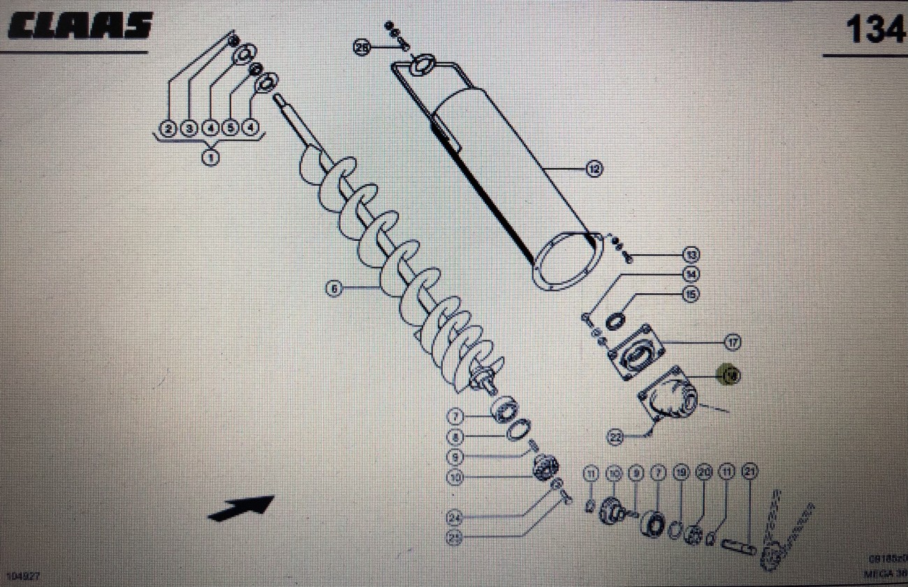 Obudowa Claas Mega 370-340 Nr kat. 000 605 164 3 Nr kat. 000 605 164 3