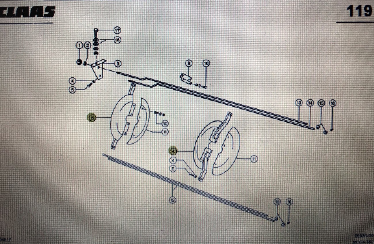 Osłona Claas Mega 370-340 Nr kat. 000 609 583 1 Nr kat. 000 609 583 1