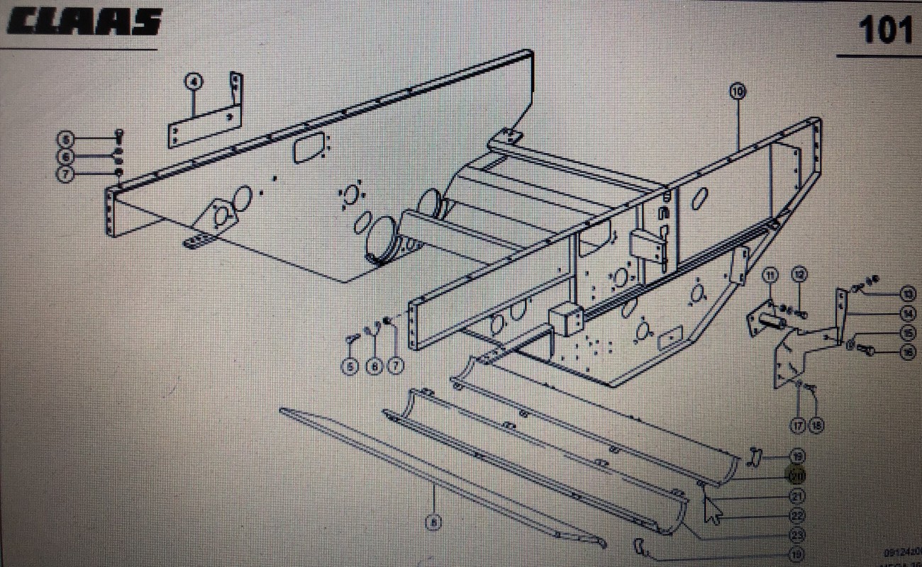Osłona do Claas Mega 370-340 Nr kat. części 000 687 481 0 Nr kat. części 000 687 481 0