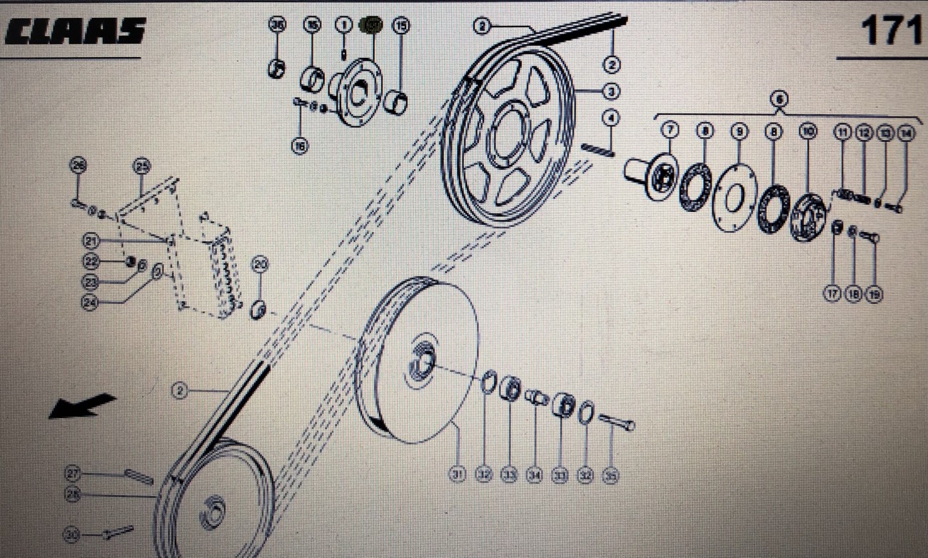 Piasta Claas Mega 370-340 Nr kat. 000 661 269 0 Nr kat. 000 661 269 0