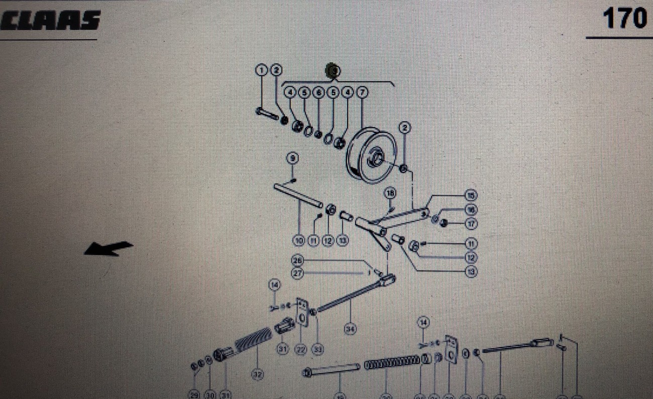 Rolka napinacza Claas Mega 370-340 Nr kat. 000 675 983 3 Nr kat. 000 675 983 3
