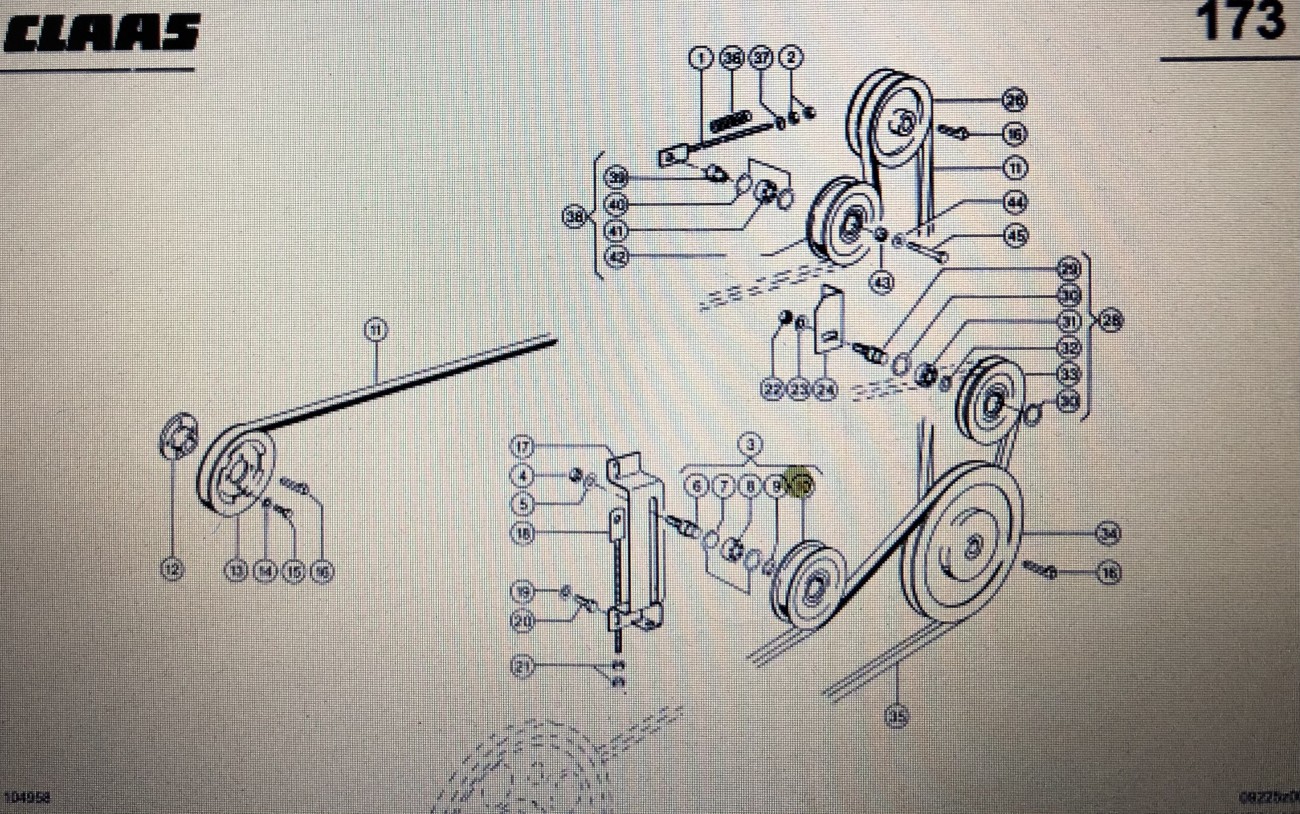 Rolka napinacza Claas Mega 370-340 Nr kat. 000 772 169 1 Nr kat. 000 772 169 1