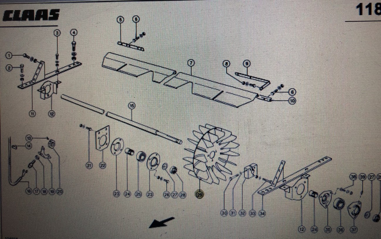 Rotor Claas Mega 370-340 Nr kat. 000 605 059 3 Nr kat. 000 605 059 3