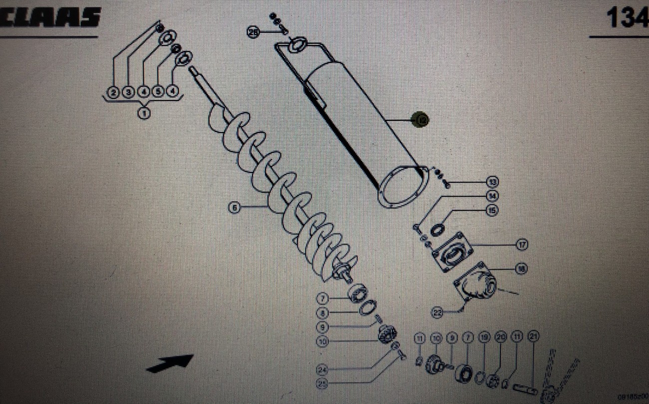Rura napełniająca Claas Mega 370-340 Nr kat. 000 600 643 0 Nr kat. 000 600 643 0