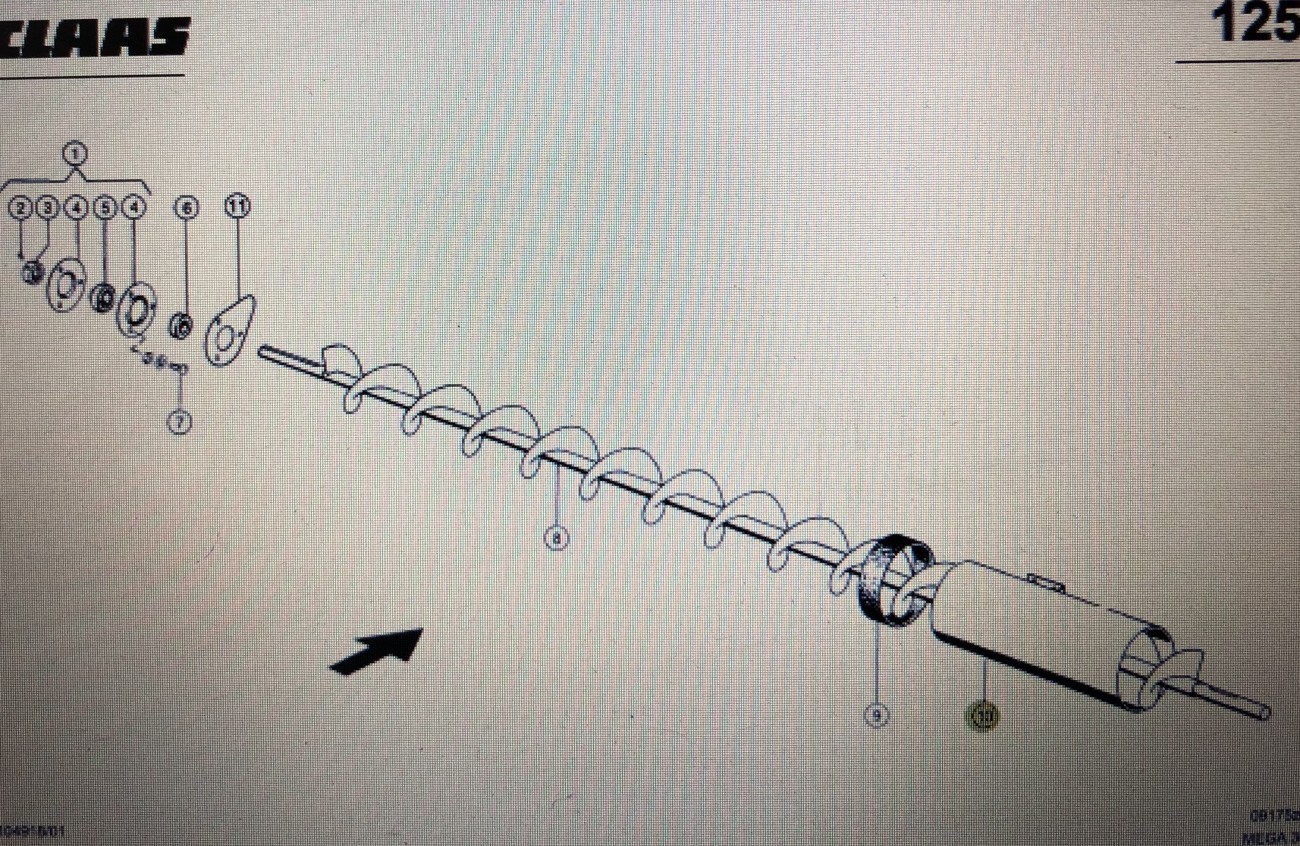 Rura powrotna Claas Mega 370-340 Nr kat. 000 647 920 0 Nr kat. 000 647 920 0
