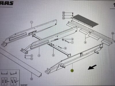 Ściana Sita Claas Mega 370-340 Nr kat. części prawa 000 542 208 0