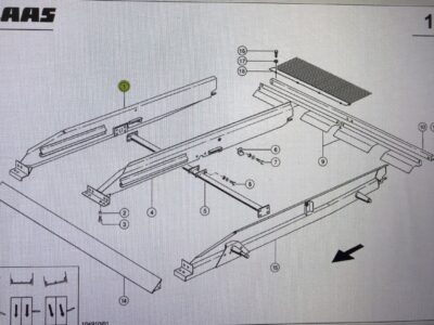 Ściana Sita Claas Mega 370-340 Nr kat. części prawa 000 542 208 0