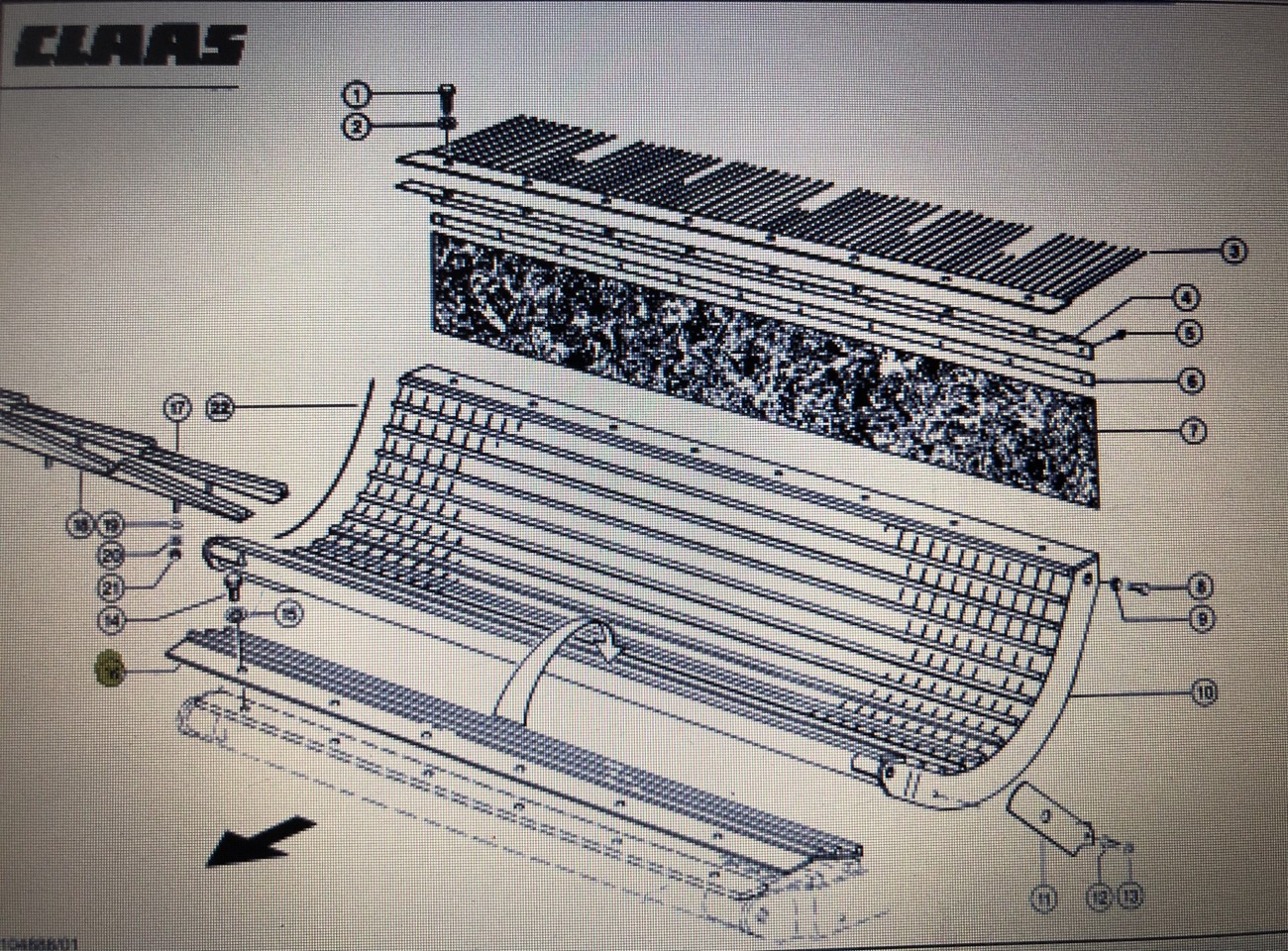 Segment Klepiska do Claas Mega 370-340 Nr kat. części 000 777 545 0 (500 zł)