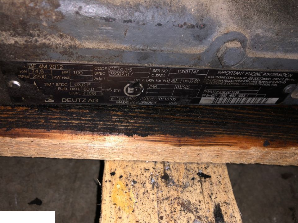 Silnik Deutz AG BF 4M 2012
