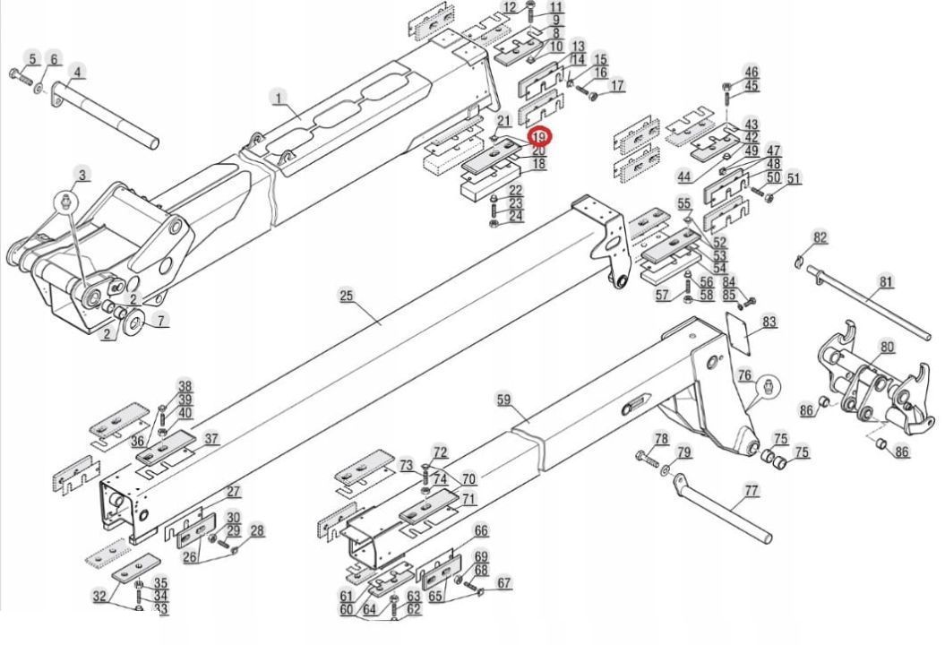 Ślizgi Ramienia Manitou - UŻYWANE DO KAŻDEGO MODELU